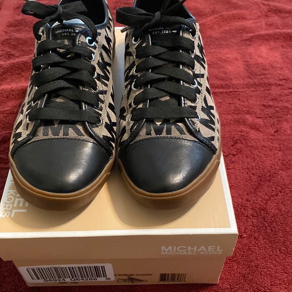Michael Kors Shoes - Michael Kors City Sneakers, Black, Size 10, Worn, Box, No trade